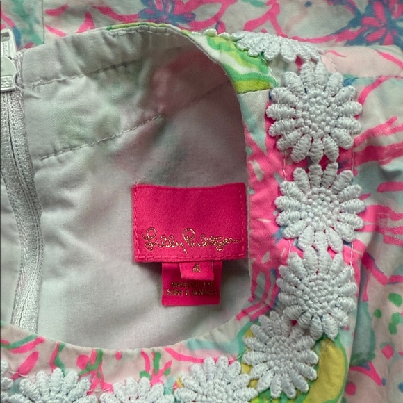 Lilly Pulitzer sz4 Floral Sleeveless Dress with Pockets - Picture 5 of 5